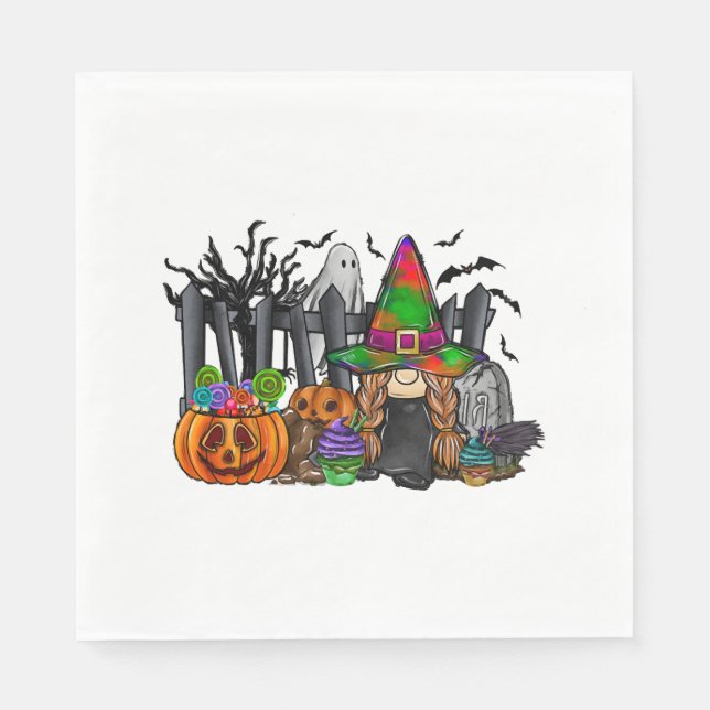 Halloween Gnome Serviette (Vorderseite)