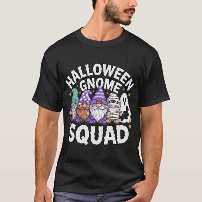Halloween Gnome Squad Familie T-Shirt (Vorderseite)