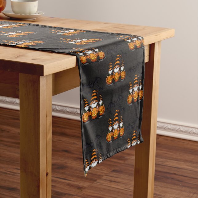 Halloween Gnome Table Runner Kurzer Tischläufer (Beispiel)