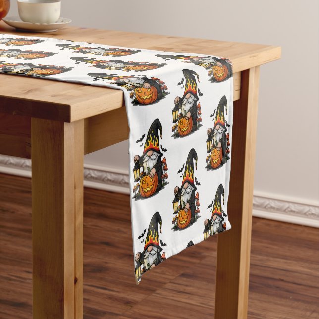 Halloween Gnome Table Runner Kurzer Tischläufer (Beispiel)