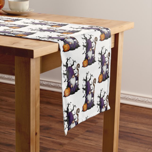 Halloween Gnome Table Runner Kurzer Tischläufer (Beispiel)