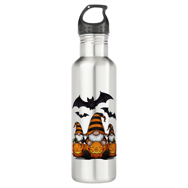 Halloween Gnome Water Bottle Edelstahlflasche (Vorderseite)
