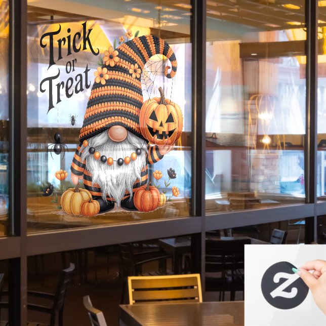 Halloween Gnome Window Cloning Fensteraufkleber (Restaurantfenster)