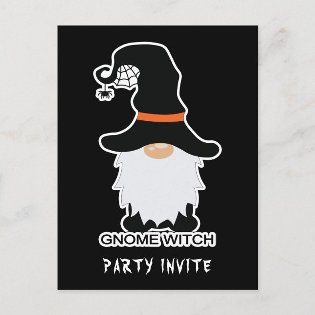 Halloween Gnome Witz Weiße Haare Einladung Postkar Postkarte (Vorderseite)