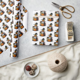 Halloween Gnome Wrapping Paper Geschenkpapier