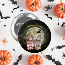 Halloween Gnomes Full Moon Family Button-Back