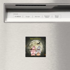 Halloween Gnomes Full Moon Family Magnet