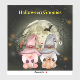 Halloween Gnomes Full Moon Vinyl Aufkleber