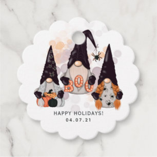 Halloween Gnomes Fvor Tags Geschenkanhänger