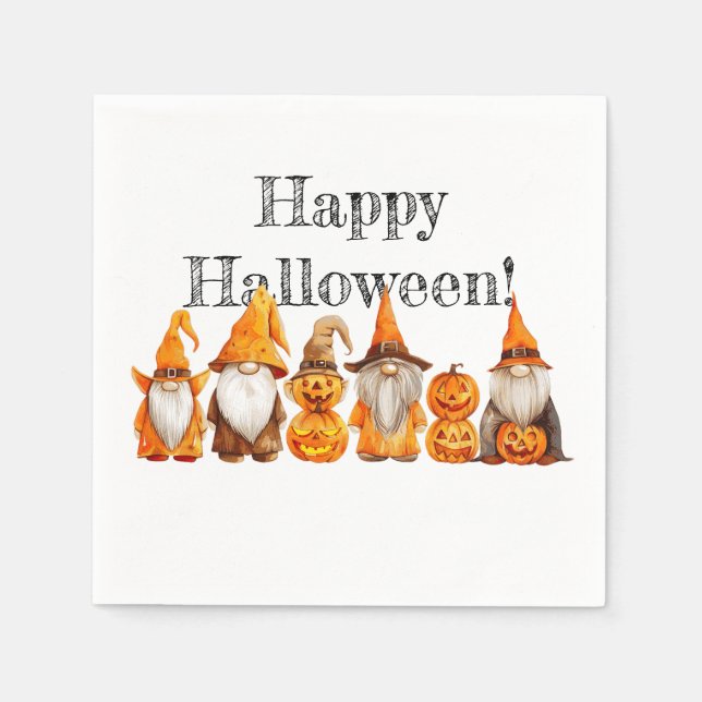 Halloween Gnomes Serviette (Vorderseite)