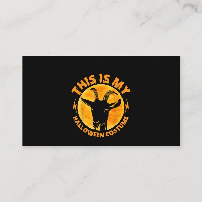 Halloween Goat Costumes Funny Goat Farm Bauer Visitenkarte (Vorderseite)