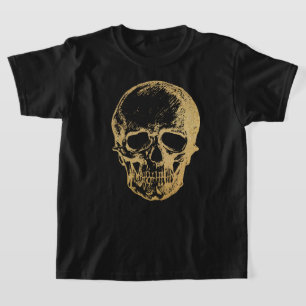 Halloween Gold Skull   T - SHIRT   Kinder