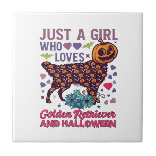 Halloween Golden Retriever_1 Fliese