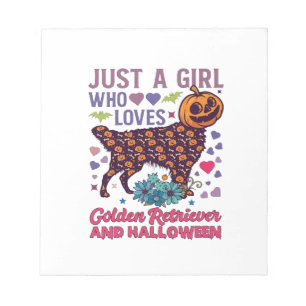 Halloween Golden Retriever_1 Notizblock