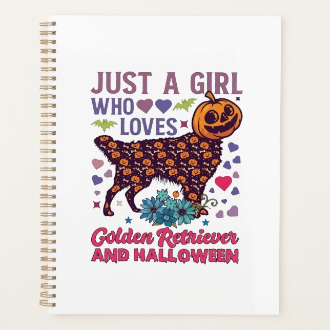 Halloween Golden Retriever_1 Planer (Vorderseite)