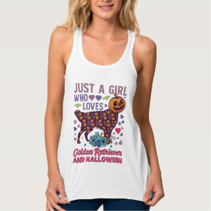 Halloween Golden Retriever_1 Tank Top