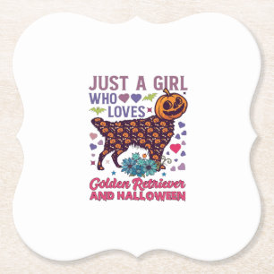 Halloween Golden Retriever_1 Untersetzer