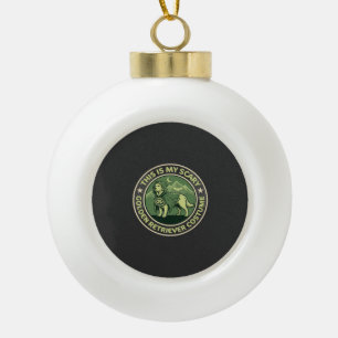 Halloween Golden Retriever Das ist mein Scary_1 Keramik Kugel-Ornament