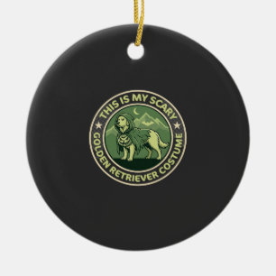 Halloween Golden Retriever Das ist mein Scary_1 Keramik Ornament