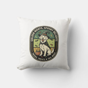 Halloween Golden Retriever Grusel Nacht Club Kissen
