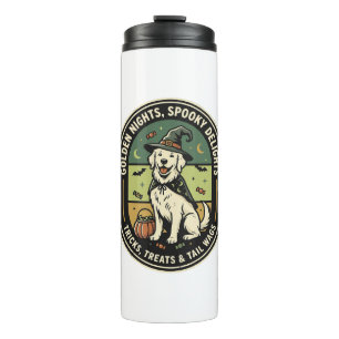 Halloween Golden Retriever Grusel Nacht Club Thermosbecher