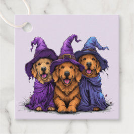 Halloween Golden Retriever Hunde Hexen Geschenkanhänger