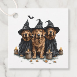 Halloween Golden Retriever Hunde Kürbislaterne Geschenkanhänger