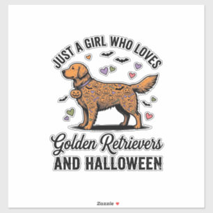 Halloween Golden Retriever Mädchen Hundemutter Vin Aufkleber