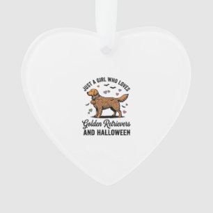 Halloween Golden Retriever Mädchen Hundemutter Vin Ornament