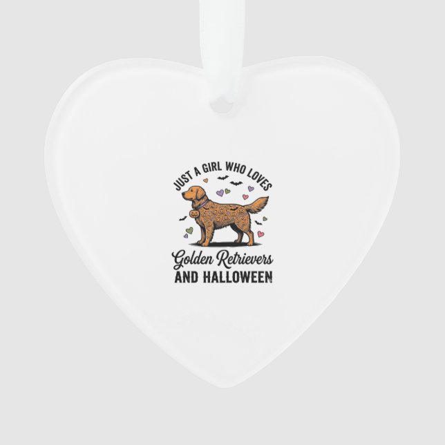Halloween Golden Retriever Mädchen Hundemutter Vin Ornament (Vorderseite)