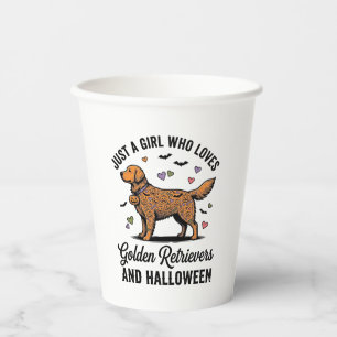 Halloween Golden Retriever Mädchen Hundemutter Vin Pappbecher