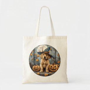 Halloween Golden Retriever Welpe Jack O Lanterns Tragetasche