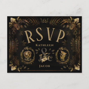 Halloween Golden Skeletons UAWG PostCard Postkarte