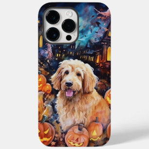 Halloween Goldendoodle mit Pumpkins Beängstigend Case-Mate iPhone 14 Pro Max Hülle