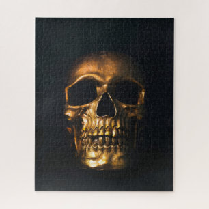 Halloween Goldener Horror-Schädel Puzzle