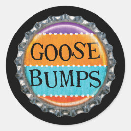 Halloween Goosebumps Flaschenkappe Runder Aufkleber