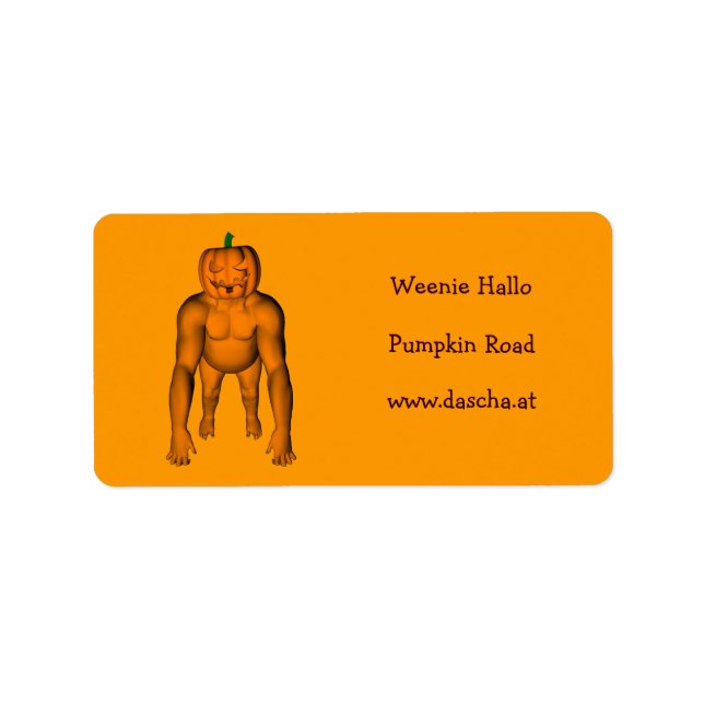 Halloween Gorilla Adressaufkleber (Vorne)