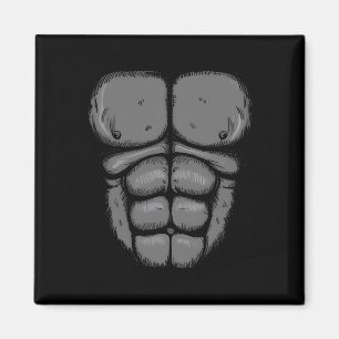 Halloween Gorilla Monkey Bauch Brustkostüm Männer  Magnet