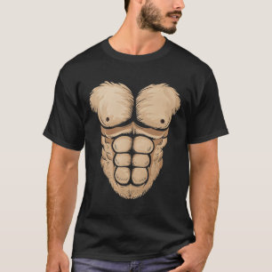 Halloween Gorilla Monkey Bauch Brustkostüm Männer T-Shirt