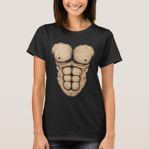 Halloween Gorilla Monkey Bauch Brustkostüm Männer T-Shirt