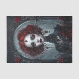 Halloween Goth Red Vamp Queen Seidenpapier