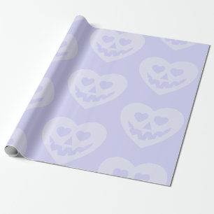 Halloween-Goth-Valentinstag gruseliges Herz lila Geschenkpapier