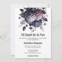 Halloween Gotheme Hydrangea Blumenhochzeit Einladung