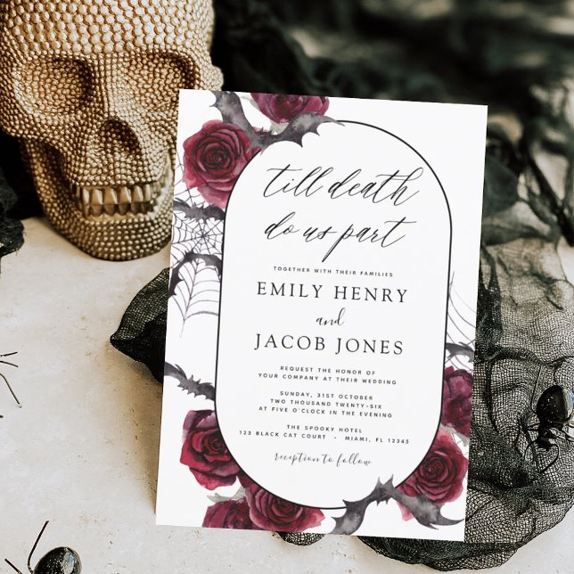 Halloween Gothic Black Burgundy Wedding (Von Creator hochgeladen)