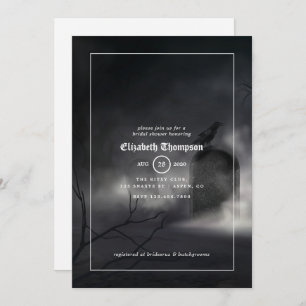 Halloween Gothic Bridal Dusche Einladung