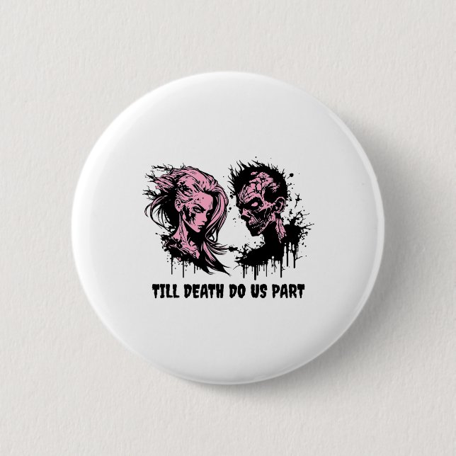 Halloween Gothic Bride Groom Zombies bis Button (Vorderseite)