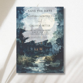 Halloween Gothic Castle Mondhochzeit Save The Date
