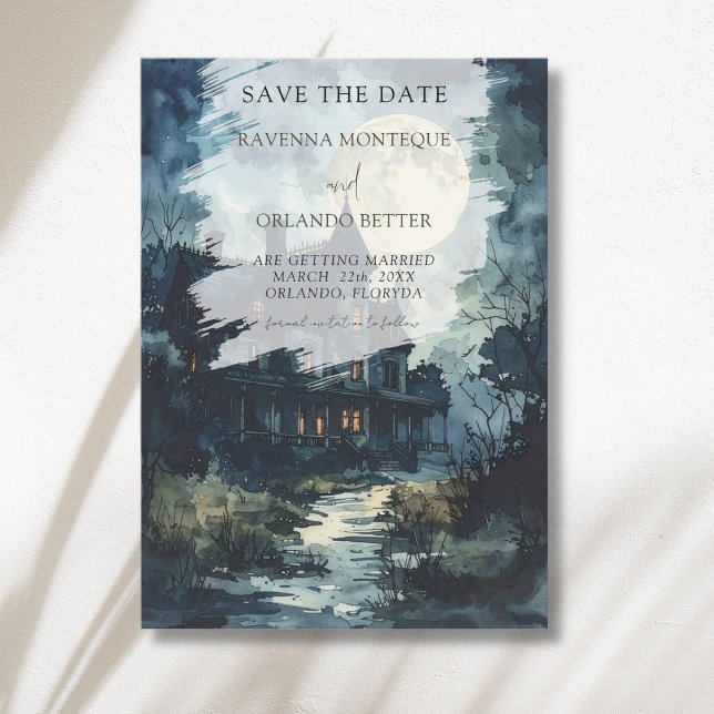 Halloween Gothic Castle Mondhochzeit Save The Date (Von Creator hochgeladen)
