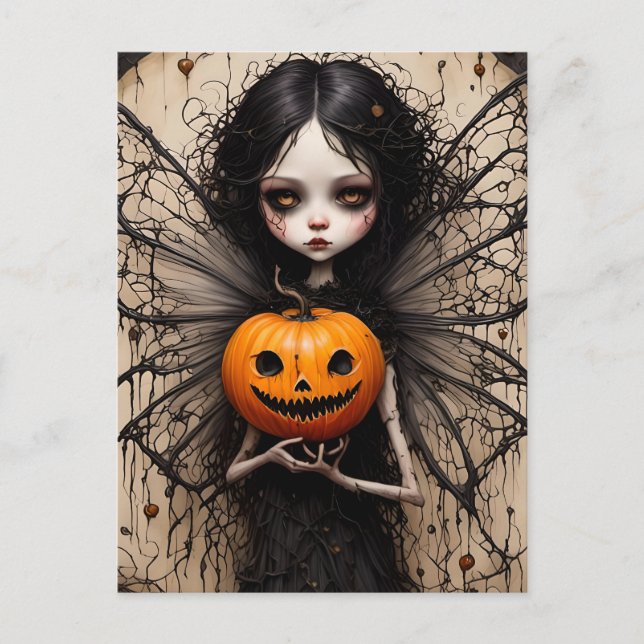 Halloween Gothic Fairy Postkarte (Vorderseite)