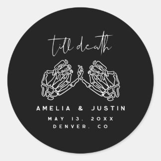 Halloween Gothic Gastgeschenk Hochzeit Stickers